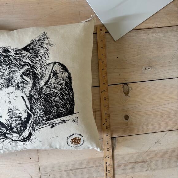 Rachel Dubber NWT M'asal Beag Dubh "My Little Black Donkey" Throw Pillow 18x18 - Picture 7 of 7